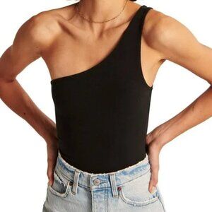 Abercrombie & Fitch One Shoulder Sleek Seamless Bodysuit *NAVY*